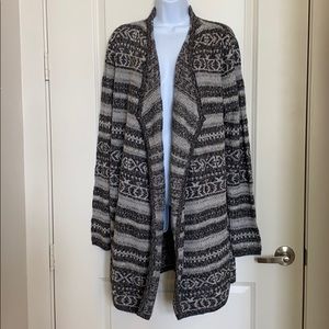 NWT Lucky Brand Drape Front Open Cardigan Size L